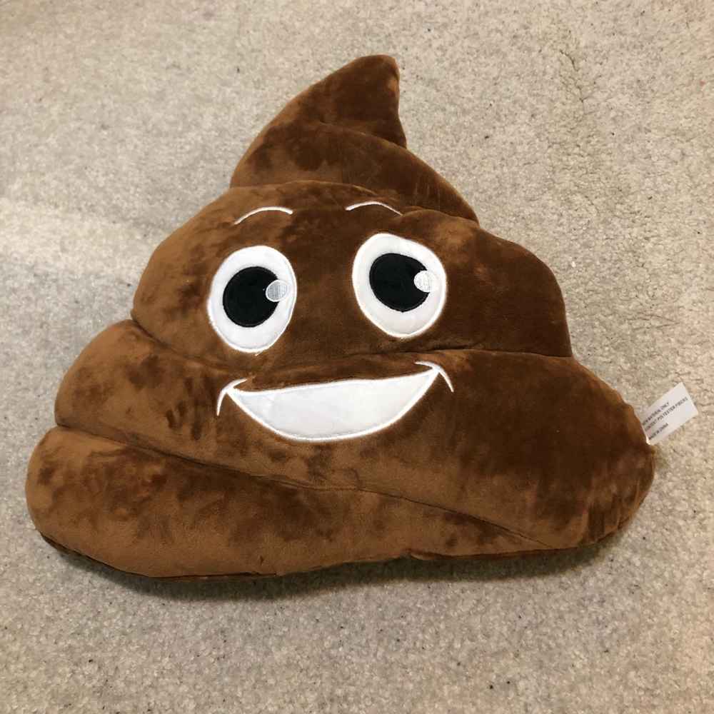 Poop emoji pillow